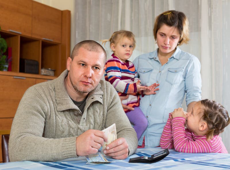 Financial Problems in Family Stock Photo Image of living, debt 59272090