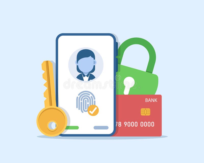 Mobile data security,Concepts mobile payments,Secure payment royalty free illustration
