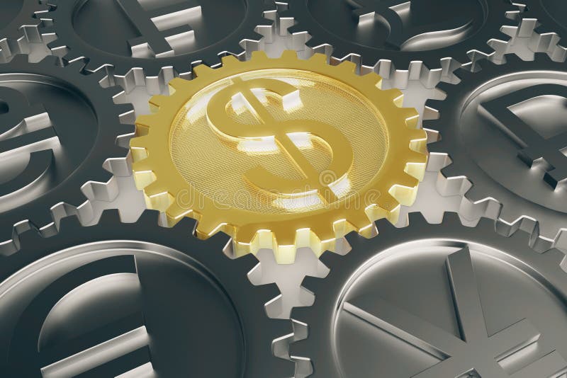 Financial System Concept Closeup Stock Illustration Illustration of