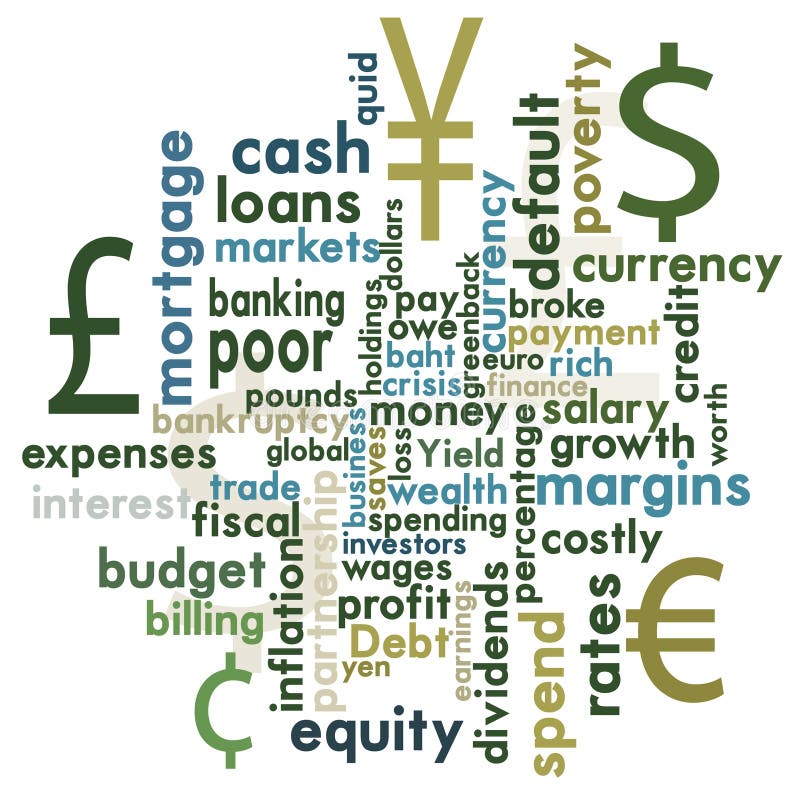 Financial word graphic