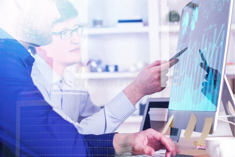 Financiën en groepswerkconcept royalty-vrije stock afbeelding