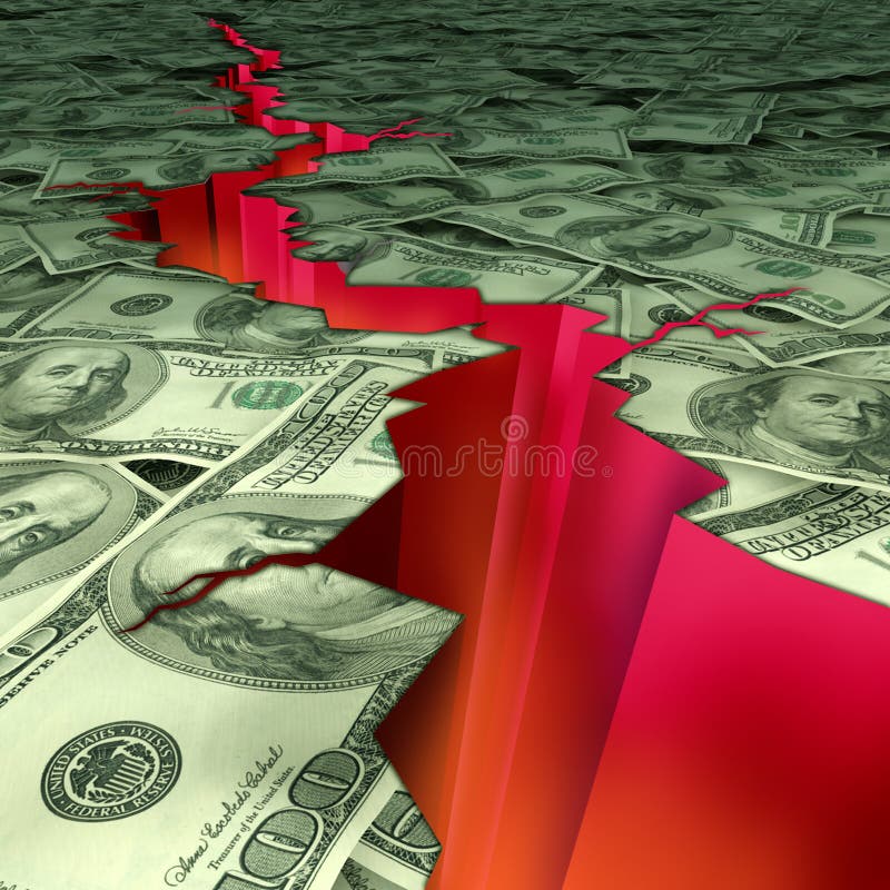 Finansiell katastrof stock illustrationer