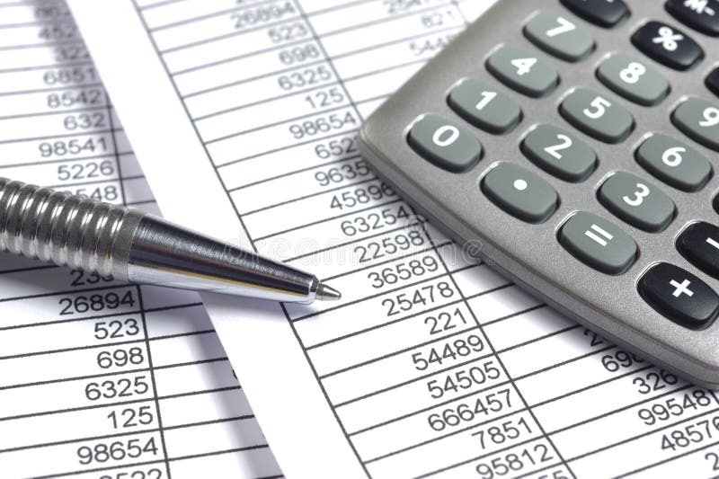 Finance business calculation with spreadsheet and calculator. Finance business calculation with spreadsheet and calculator