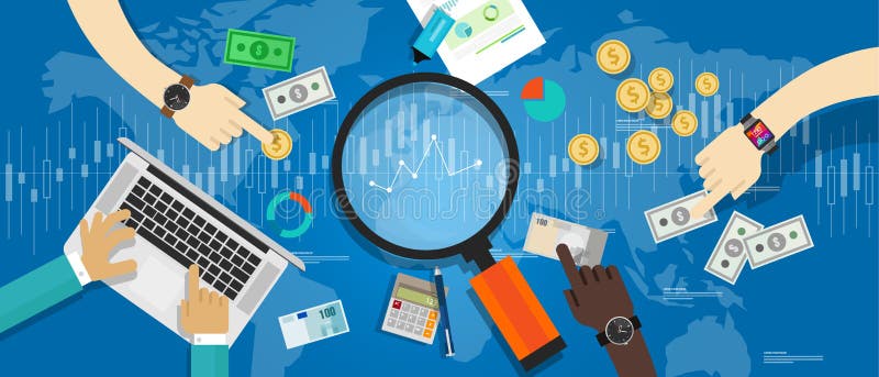 Finanzas de la tendencia del mercado del indicador de la economía libre illustration Finanzas de la tendencia del mercado del indicador de la economía libre illustration