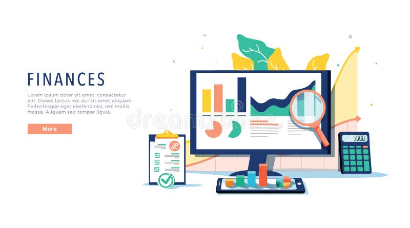 Finanzas y concepto móvil innovador de la tecnología Vector de apps financieros y de servicios en el ordenador portátil y moderno libre illustration Finanzas y concepto móvil innovador de la tecnología Vector de apps financieros y de servicios en el ordenador portátil y moderno libre illustration