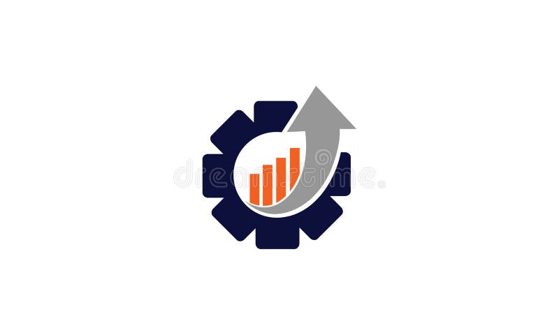 Finanzganglogo-Ikonenvektor stock abbildung Finanzganglogo-Ikonenvektor stock abbildung