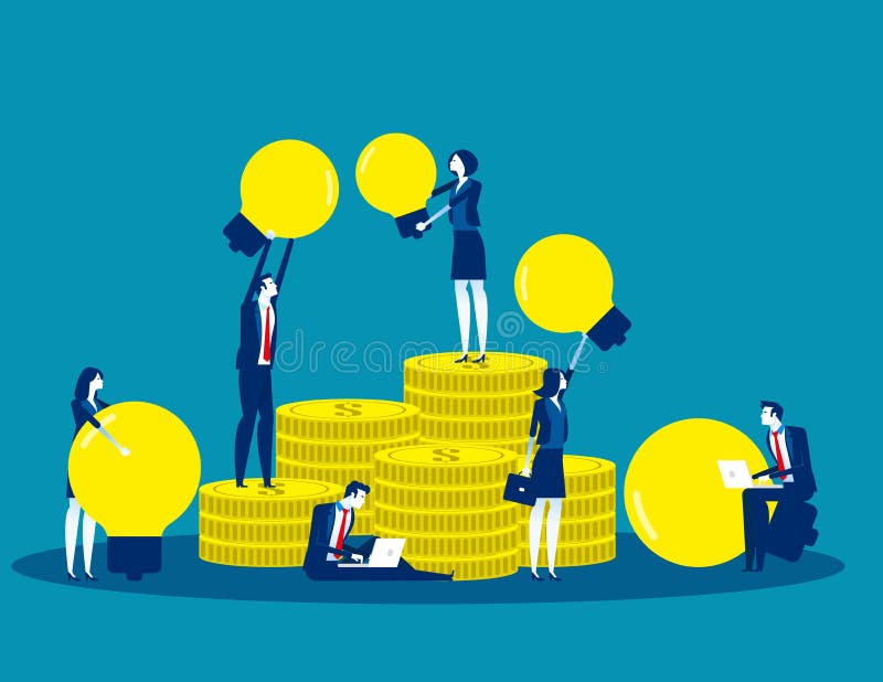 Crowdfunding financing of creative project. Concept business vector illustration, Development, Strategy. Crowdfunding financing of creative project. Concept business vector illustration, Development, Strategy