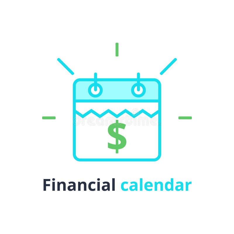 Finanzkalender, Tag der jährlichen Zahlung, Monatsbudgetplanung, örtlich festgelegtes Zeitraumkonzept, Darlehensdauer stock abbildung Finanzkalender, Tag der jährlichen Zahlung, Monatsbudgetplanung, örtlich festgelegtes Zeitraumkonzept, Darlehensdauer stock abbildung