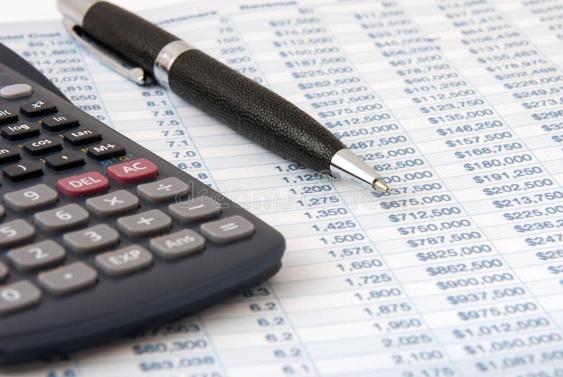 Finanzrechner stockfotografie