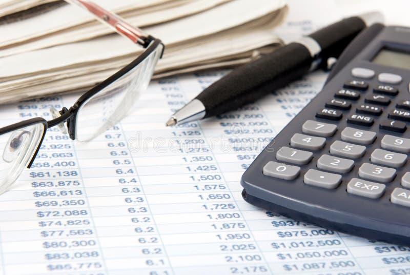 Finanzrechner stockbild