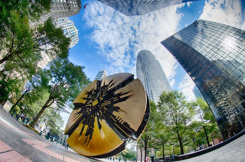 Finanzwolkenkratzergebäude in Charlotte North Carolina stockfoto Finanzwolkenkratzergebäude in Charlotte North Carolina stockfoto