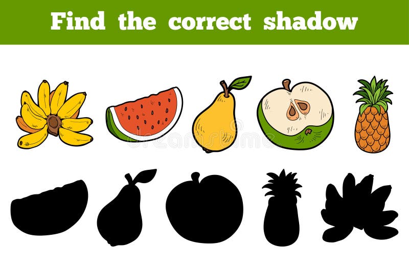 Find the correct shadow (fruits)