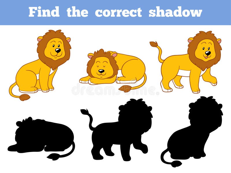 Find the correct shadow (lion)