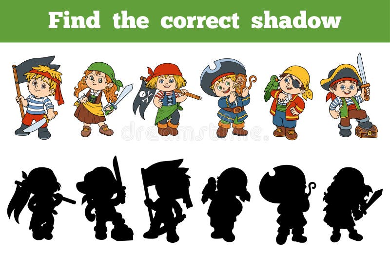 Find the correct shadow (set of characters pirates)