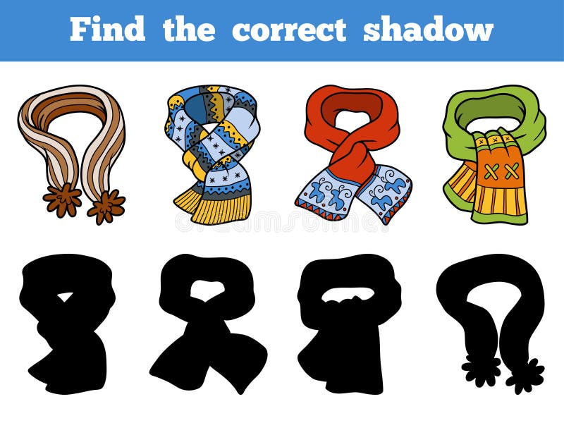Find the correct shadow, set of scarves