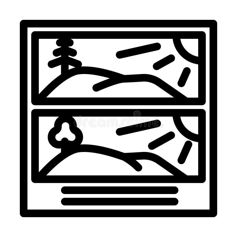 Find the Difference Line Icon Vector Illustration Stock Vector