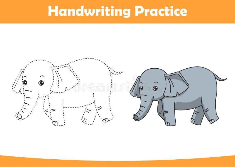 Elephant Handwriting Practice Stock Illustrations 171 Elephant