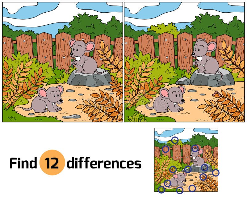 Find differences (mice) stock illustration Find differences (mice) stock illustration