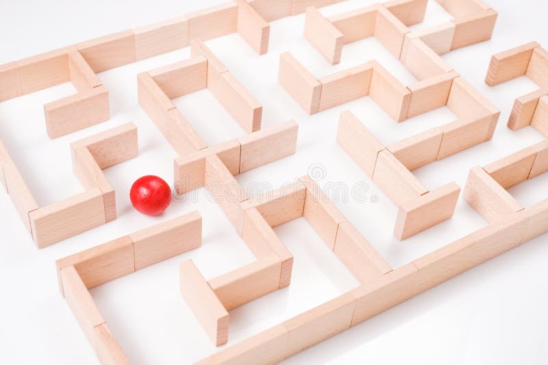 Compact Travel Classic Wooden Labyrinth Maze Ball Game Challenge Your Mind 