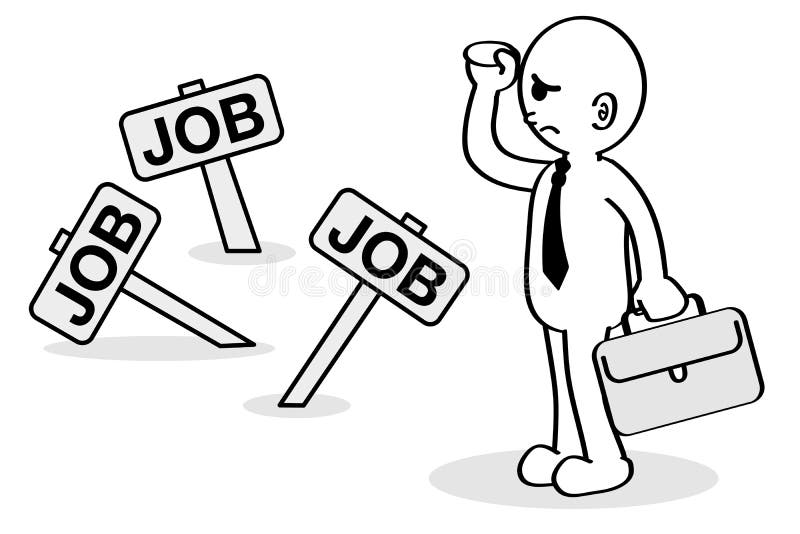 Find A Job I Have No Job Employment Situation Deteriorates Stock Illustration Illustration Of Management Deterioration 193730180