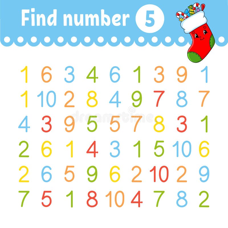 Find Number Education Developing Worksheet Activity Page With