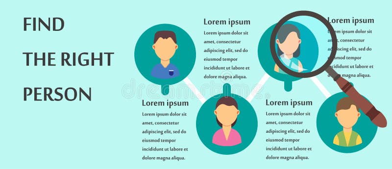 Find the right person people design vector. Human isolated concept icon business job. Happy search success direction choose. Educa stock illustration Find the right person people design vector. Human isolated concept icon business job. Happy search success direction choose. Educa stock illustration