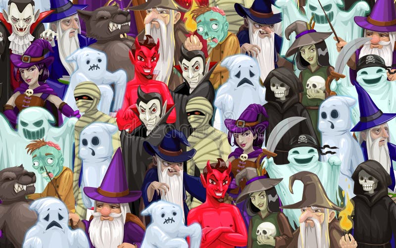 Find a unique halloween character game. Kids vector educational task search cartoon personage among ghosts, zombie, witches, werewolf or wizard, devil, vampire or mummy. Children riddle quiz or puzzle. Find a unique halloween character game. Kids vector educational task search cartoon personage among ghosts, zombie, witches, werewolf or wizard, devil, vampire or mummy. Children riddle quiz or puzzle