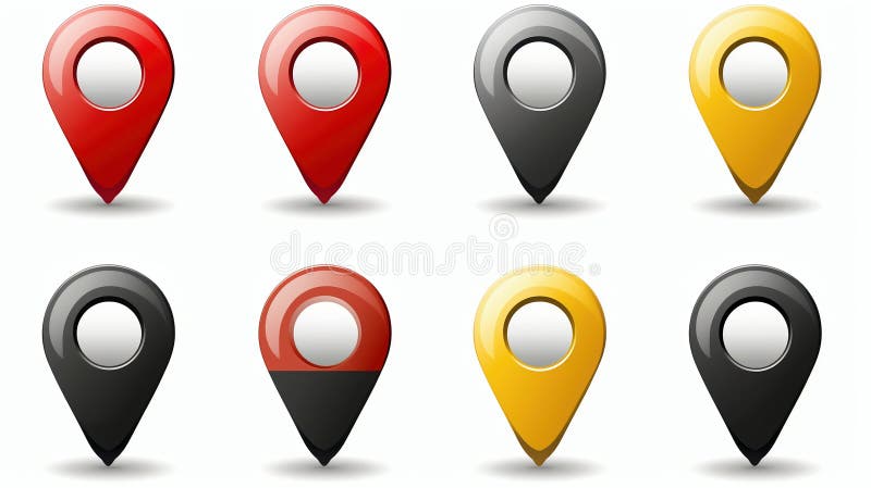 Find your way. Location marking with a pin on a map with routes. Adventure, discovery, navigation, communication stock illustration