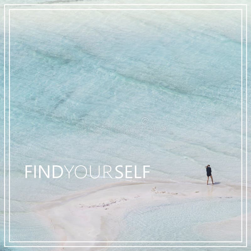 Find Yourself. Balos bay at Crete island in Greece. royalty free stock image