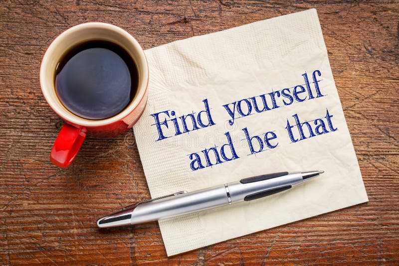 Find yourself and be that royalty free stock images