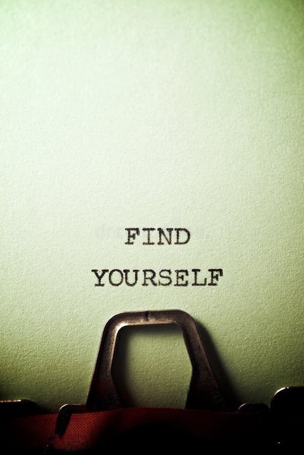 Find yourself phrase royalty free stock photo