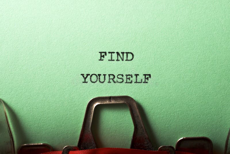 Find yourself phrase royalty free stock image