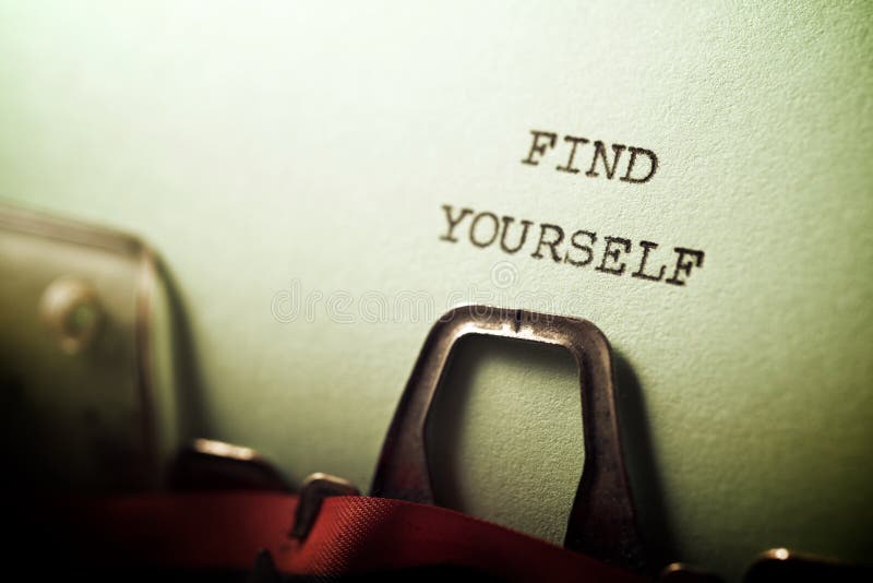 Find yourself phrase royalty free stock photography