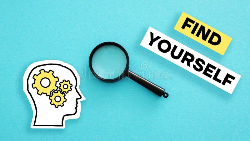 Find yourself is shown using the text royalty free stock images