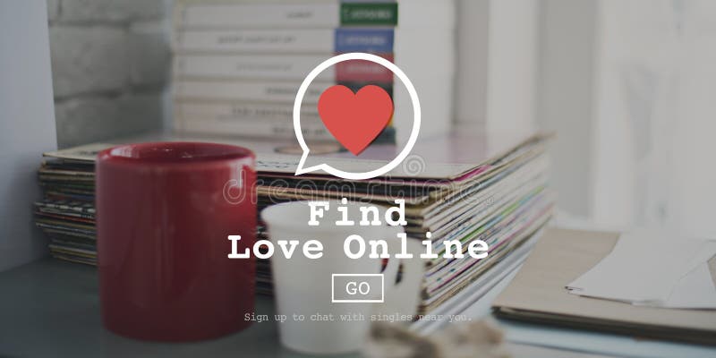 Finden Sie Liebes-on-line-Valentinsgruß-Romance Liebes-Herz-Datierungs-Konzept
