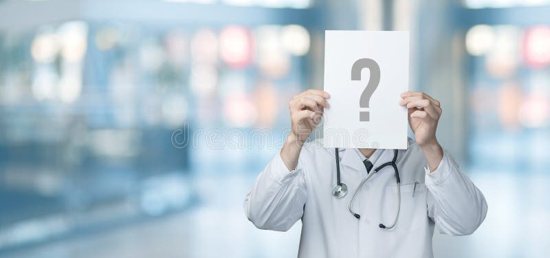 Finding answers to medical questions stock photography