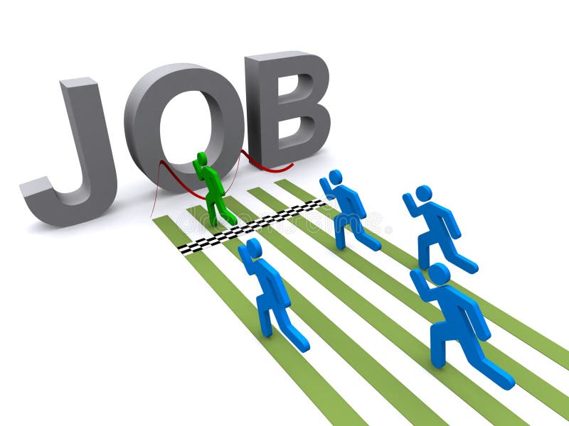 Finding a Job stock illustration. Illustration of competitive 17193371