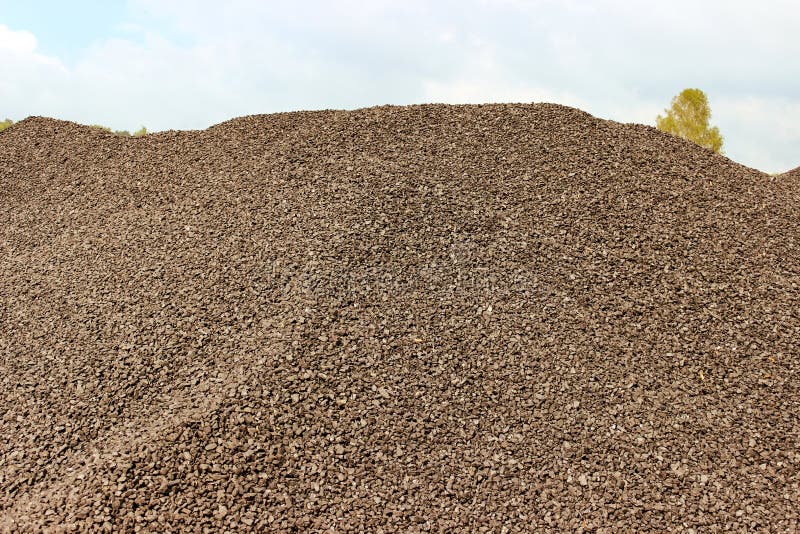 Fine Charcoal for Heating is Dumped in a Big Pile Stock Photo Image