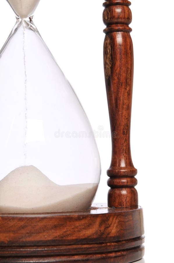 Fine del temporizzatore della sabbia in su immagini stock Fine del temporizzatore della sabbia in su immagini stock