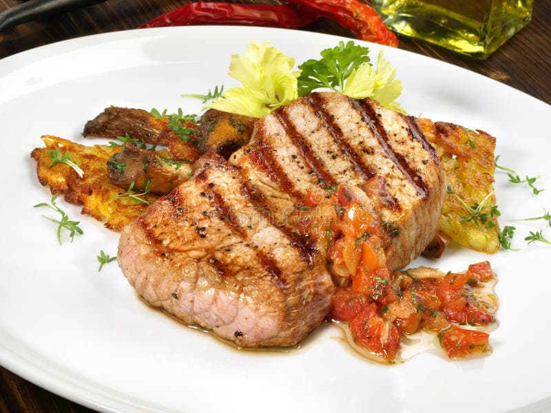 Fine Meat Grilled Veal Striploin Steak Stock Photo Image of grilled