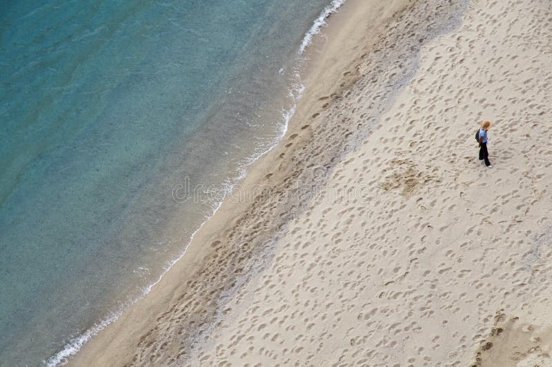 Fine sand beach on the southern coast of Italy