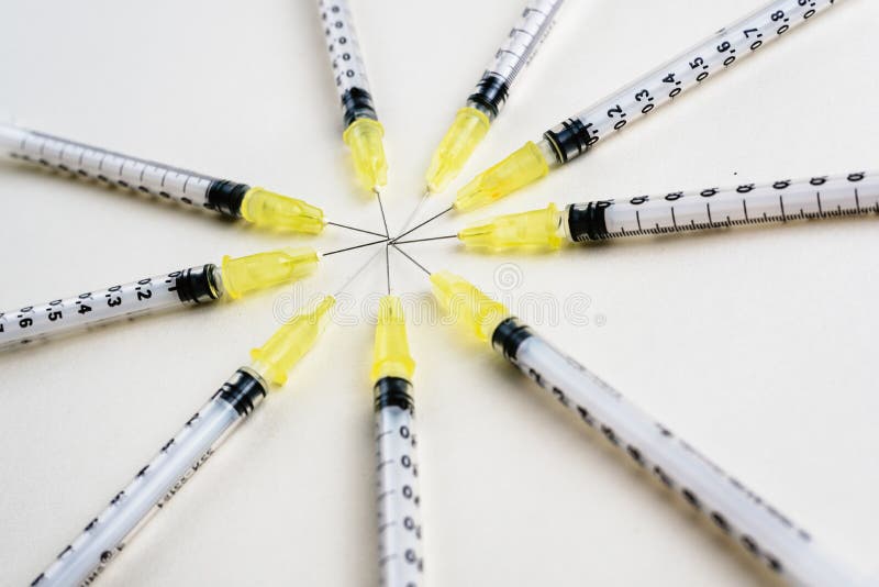 Fine Syringes for Use in Medicine Stock Image Image of fine, cure