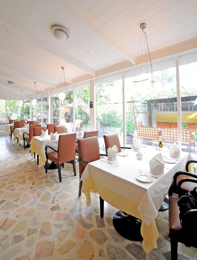 Fine table setting in restaurant royalty free stock photography