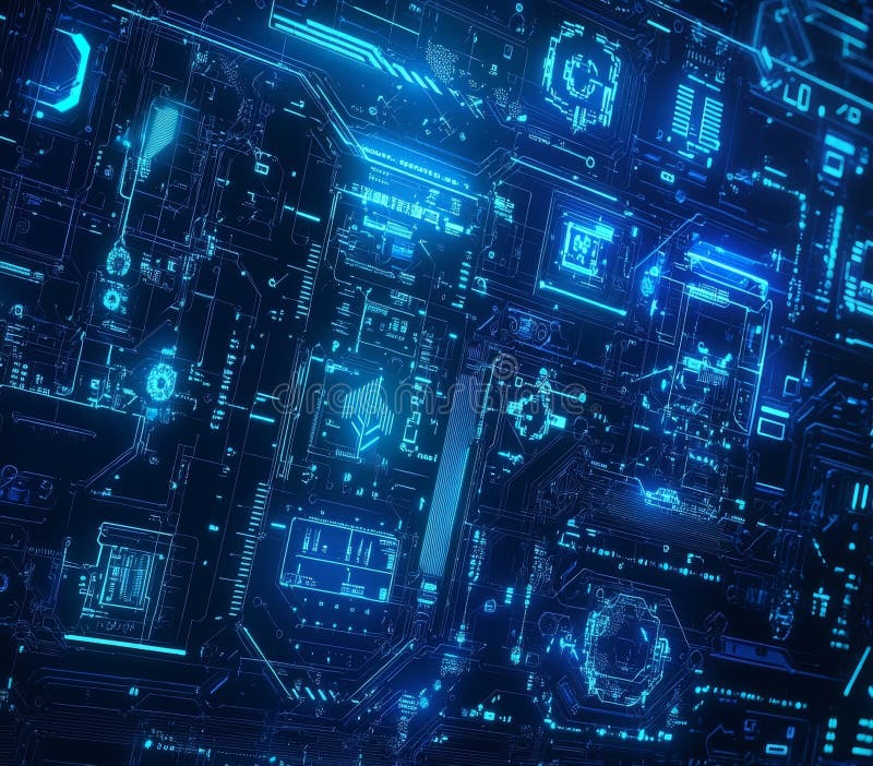Finest Internet Concept. Abstract blue setting. Technology setting. royalty free stock photos