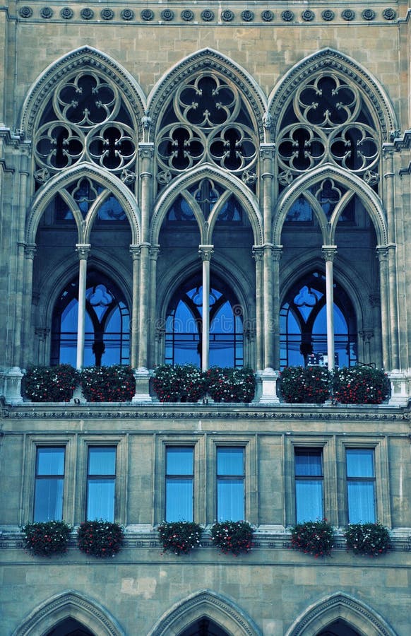 Finestra gotica della cattedrale (Vienna) fotografia stock libera da diritti Finestra gotica della cattedrale (Vienna) fotografia stock libera da diritti