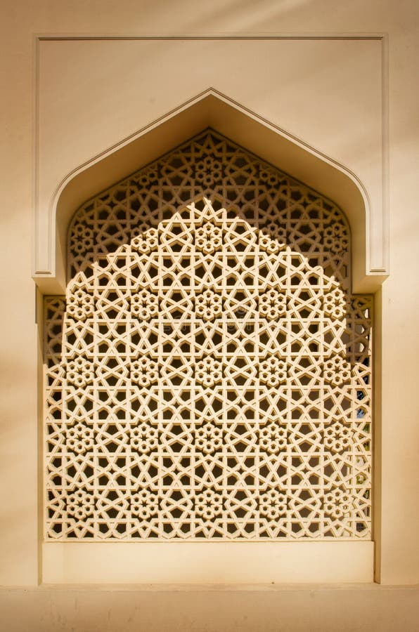 Islamic traditional architecture arabesque pattern arch window frame. Islamic traditional architecture arabesque pattern arch window frame.