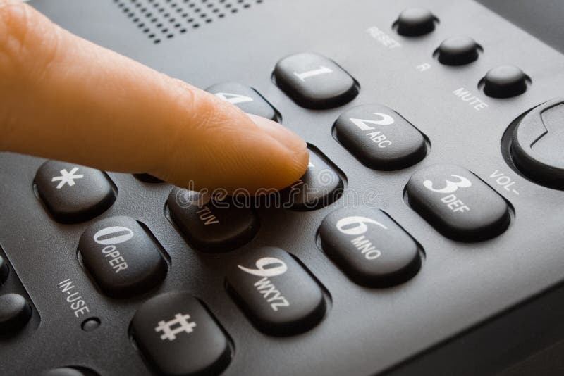 Finger with black keypad