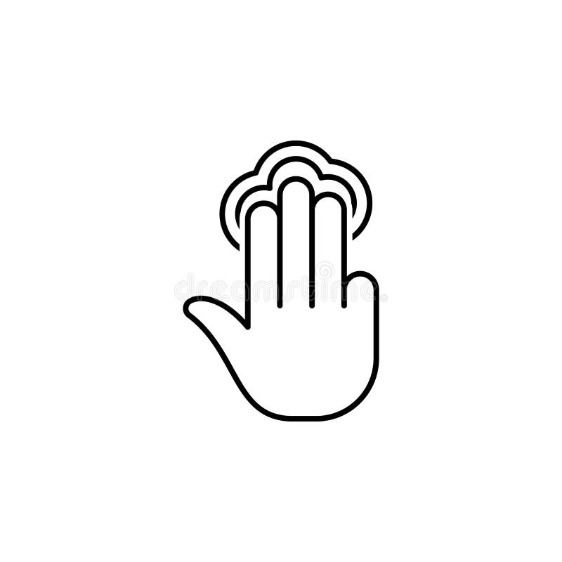 Finger, Gesture, Hand, Left, Swipe, Two Outline Icon. Element of Simple ...