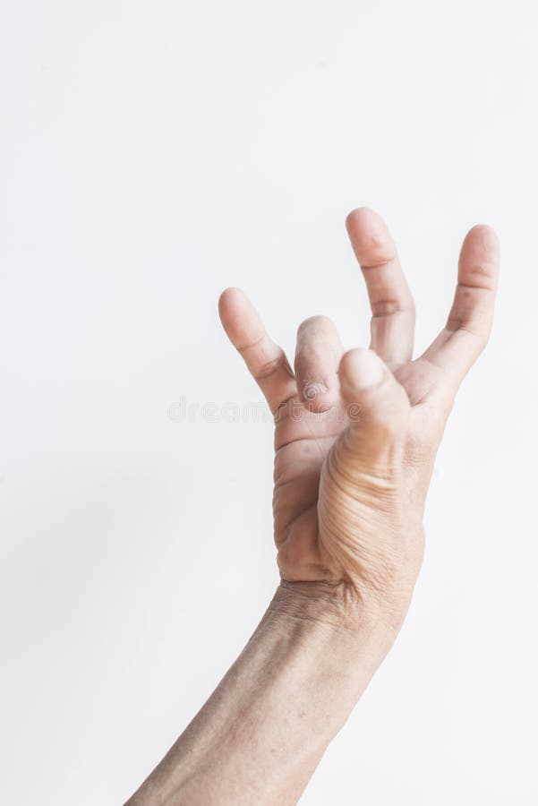 Finger Gestures with Jerk Symptom Stock Photo Image of jerk, nerve