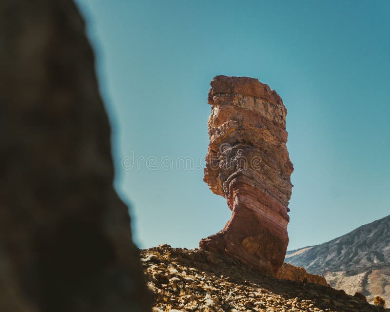 The Finger of God rock formation, Roque Cinchado, Teide National Park, Tenerife, Canary Islands, Spain